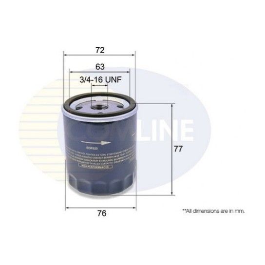 FILTRO ÓLEO COMLINE FILTRO ÓLEO COMLINE