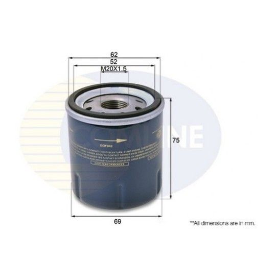 FILTRO OLEO COMLINE                     