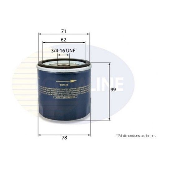 FILTRO ÓLEO COMLINE FILTRO ÓLEO COMLINE