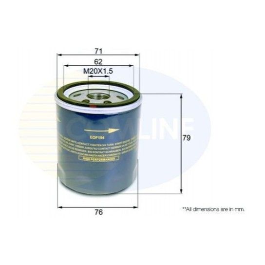 FILTRO ÓLEO COMLINE FILTRO ÓLEO COMLINE