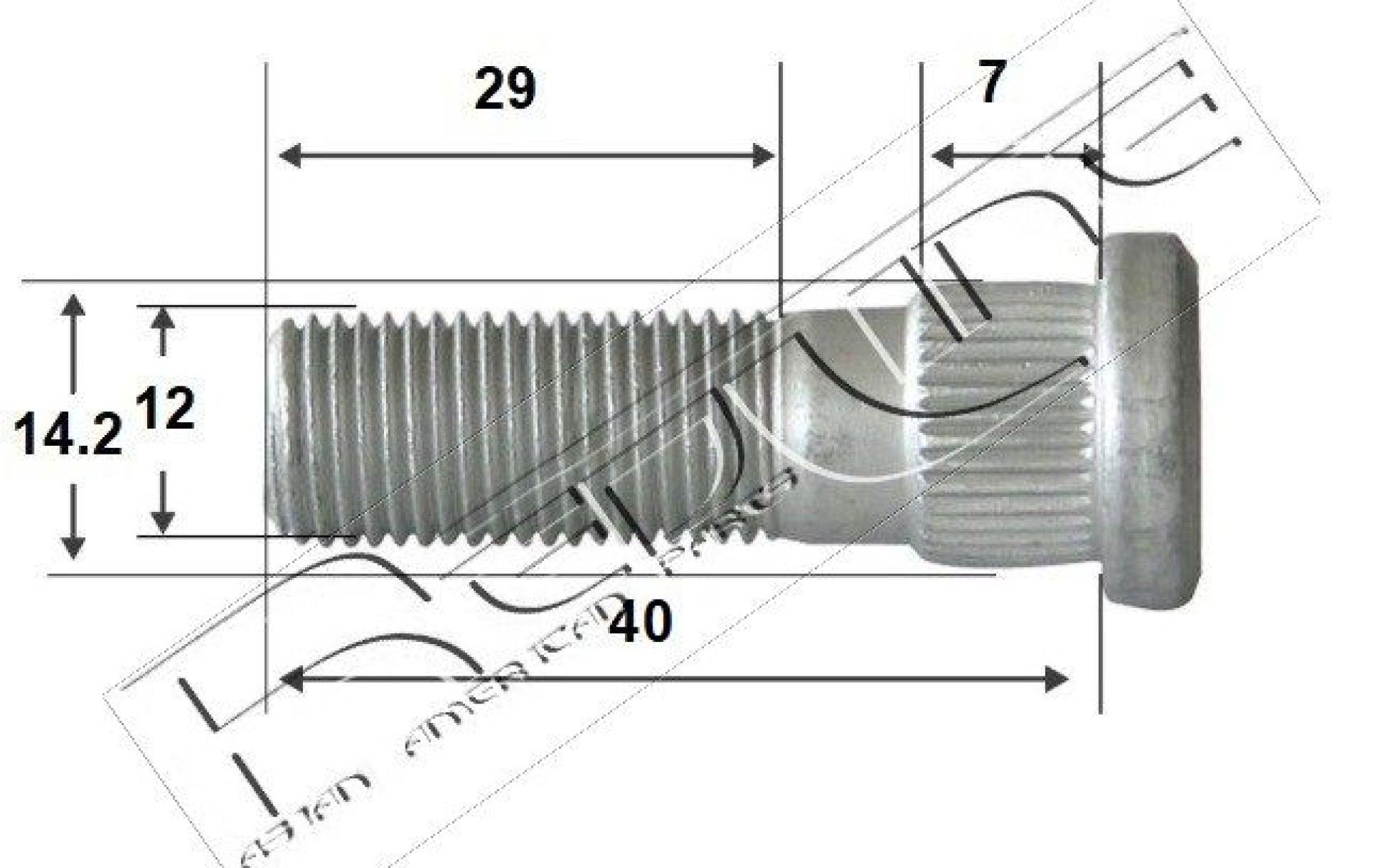 PERNE RODA TRAS LH/RH (12X41) RED-LINE PERNE RODA TRAS LH/RH (12X41) RED-LINE