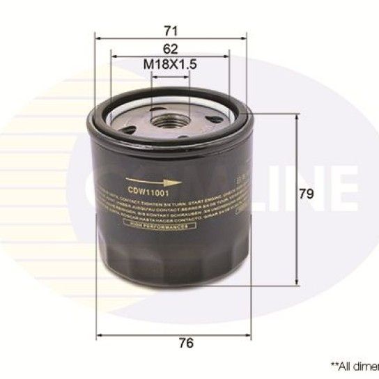 FILTRO ÓLEO COMLINE FILTRO ÓLEO COMLINE