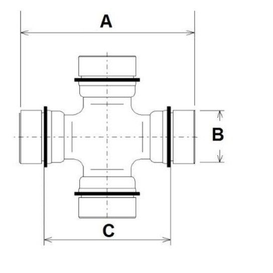 CRUZETA (30-85 - C/FREIO DADO RED-LINE  